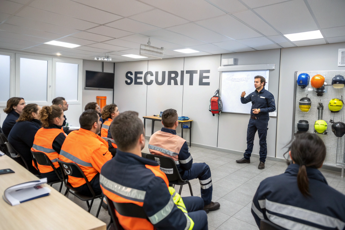 Instructeur et participants aux formations SSIAP et APS