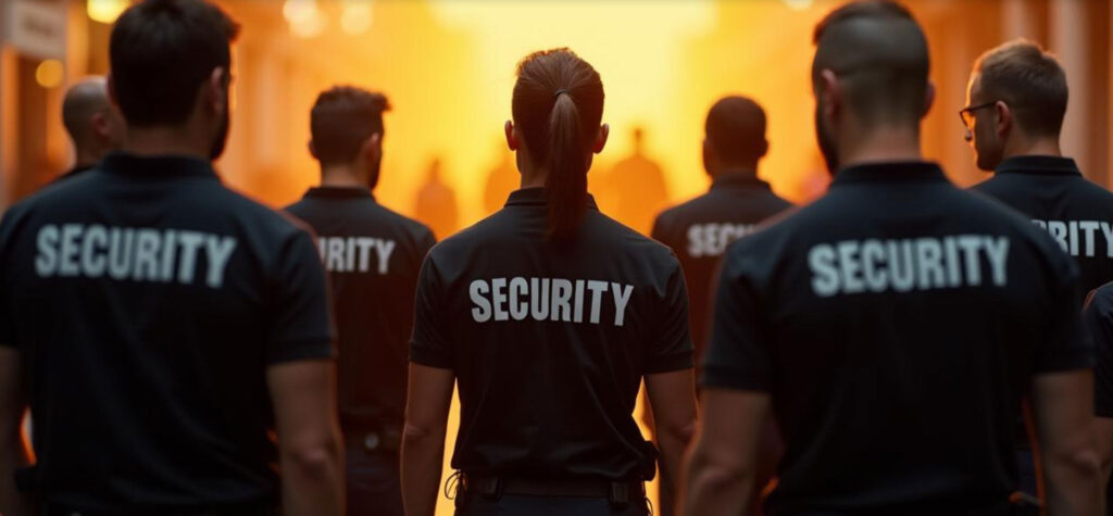 Des agents de sécurité au travail