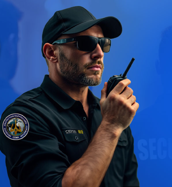 Un agent de sécurité en action