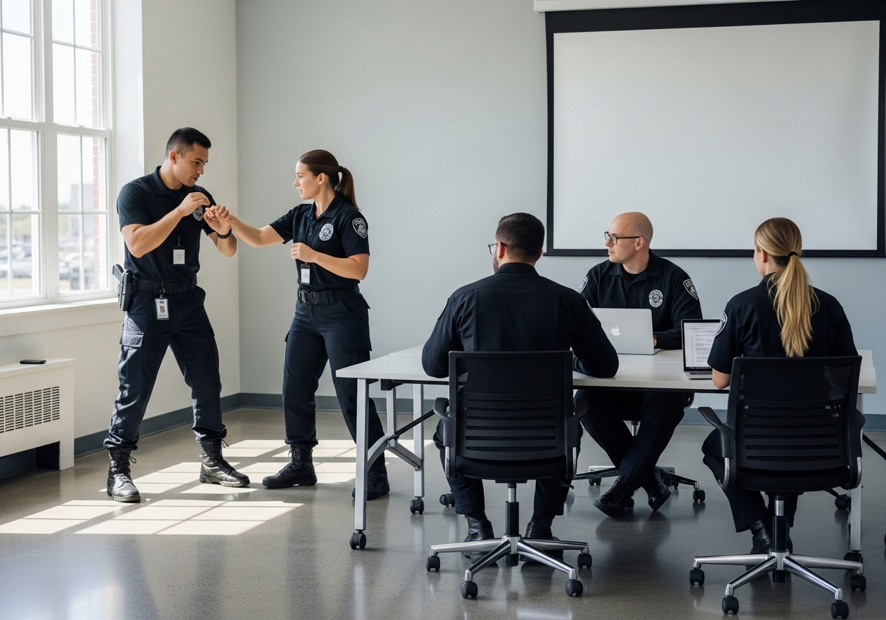 Agents de sécurité en formation