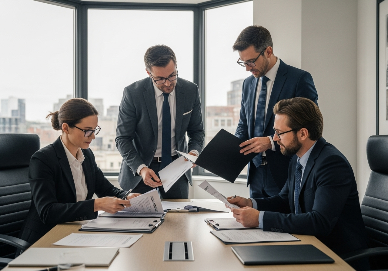 Une réunion d'entreprise dans une salle de conférence moderne
