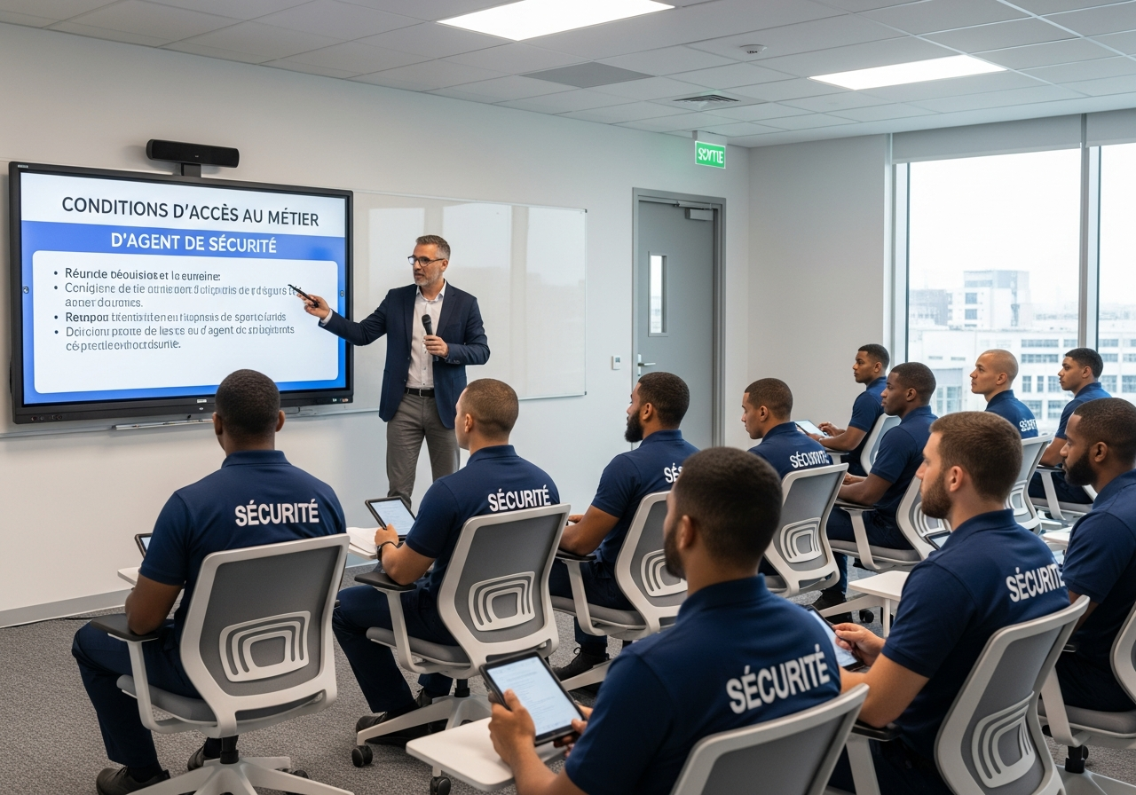 Formation en salle moderne avec un formateur