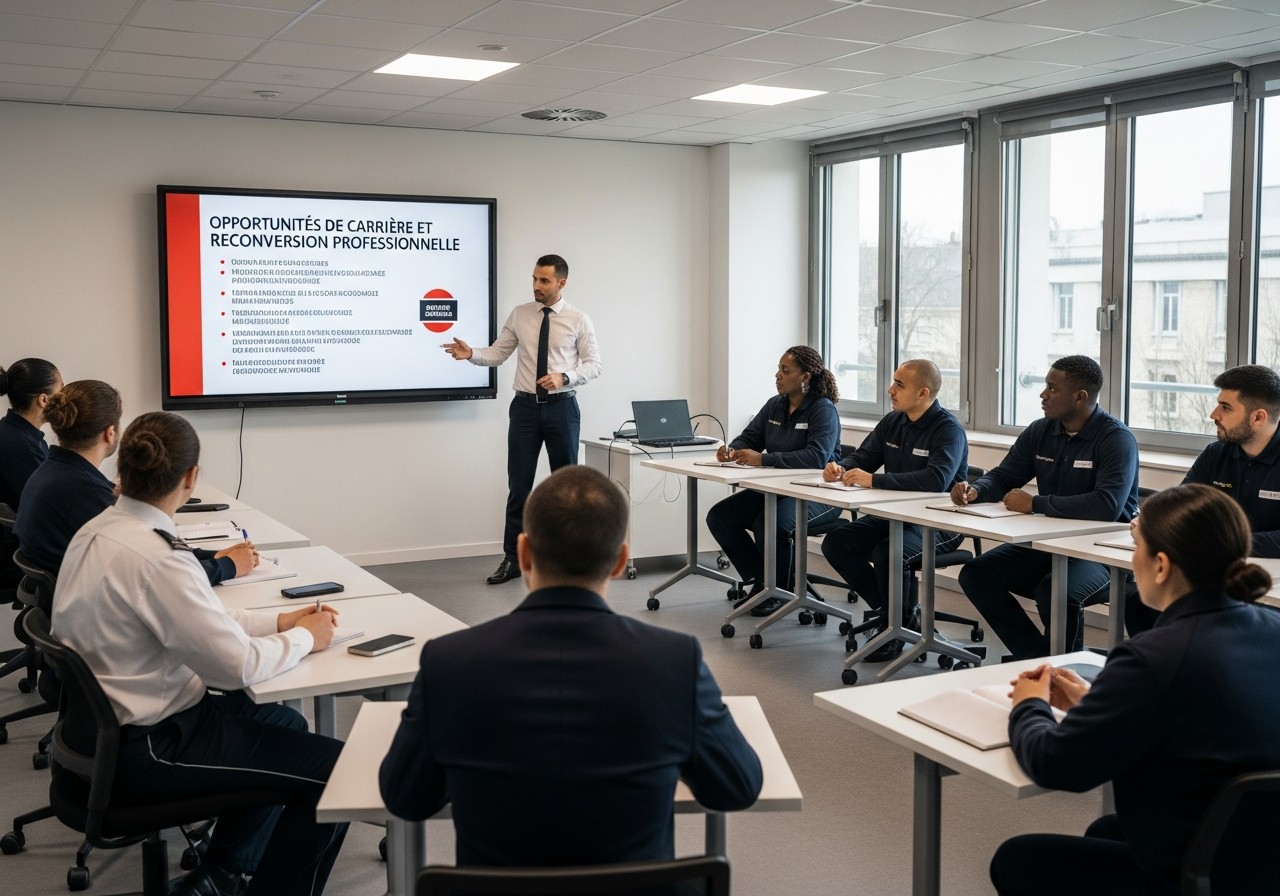 Formation professionnelle pour agents de sécurité sur la reconversion et évolution de carrière