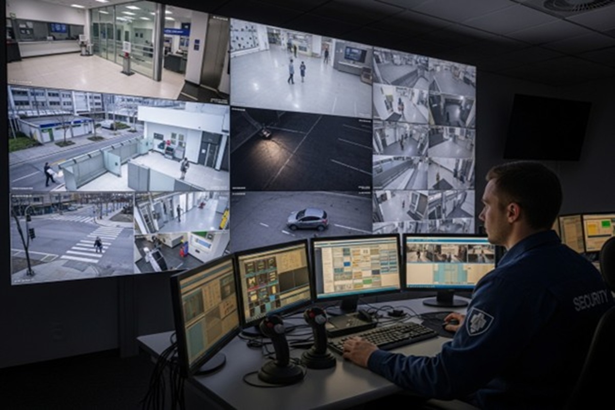 Vidéosurveillance électronique avec agent de sécurité