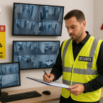 Agent de sécurité supervisant un plan de prévention des risques