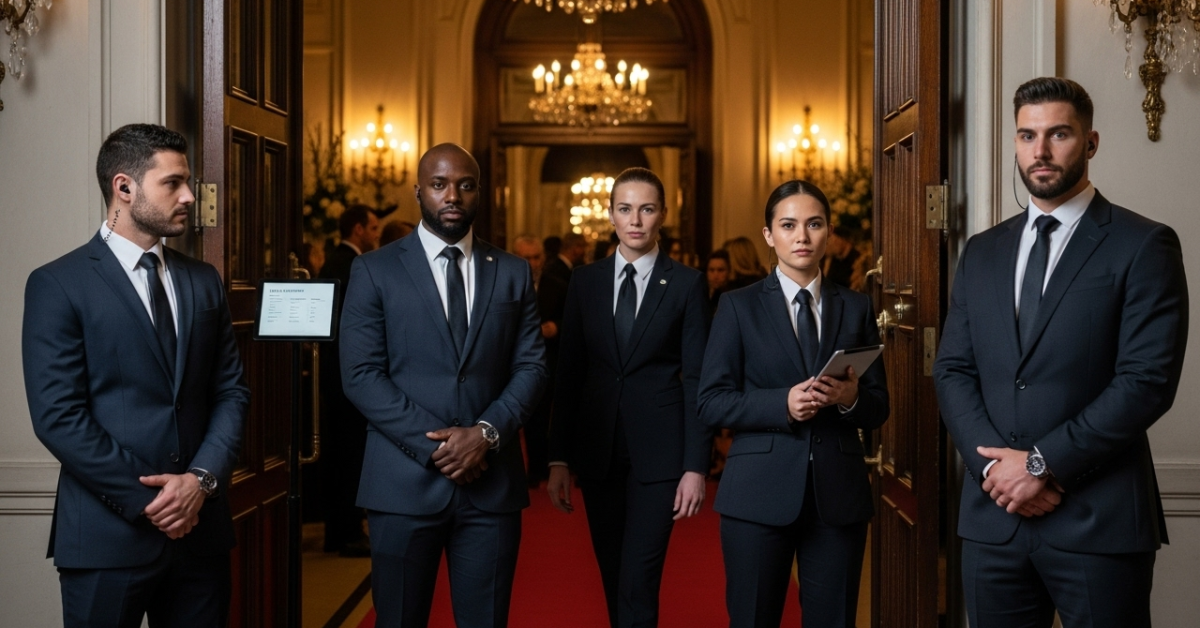 agents de sécurité lors d'événements de prestige