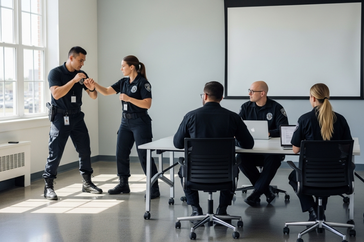 Agents de sécurité en formation