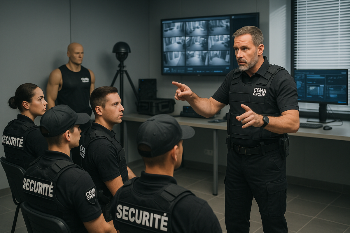 Équipe CEMA Group en formation sécurité privée