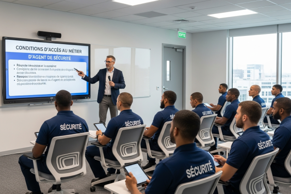 Formation en salle moderne avec un formateur