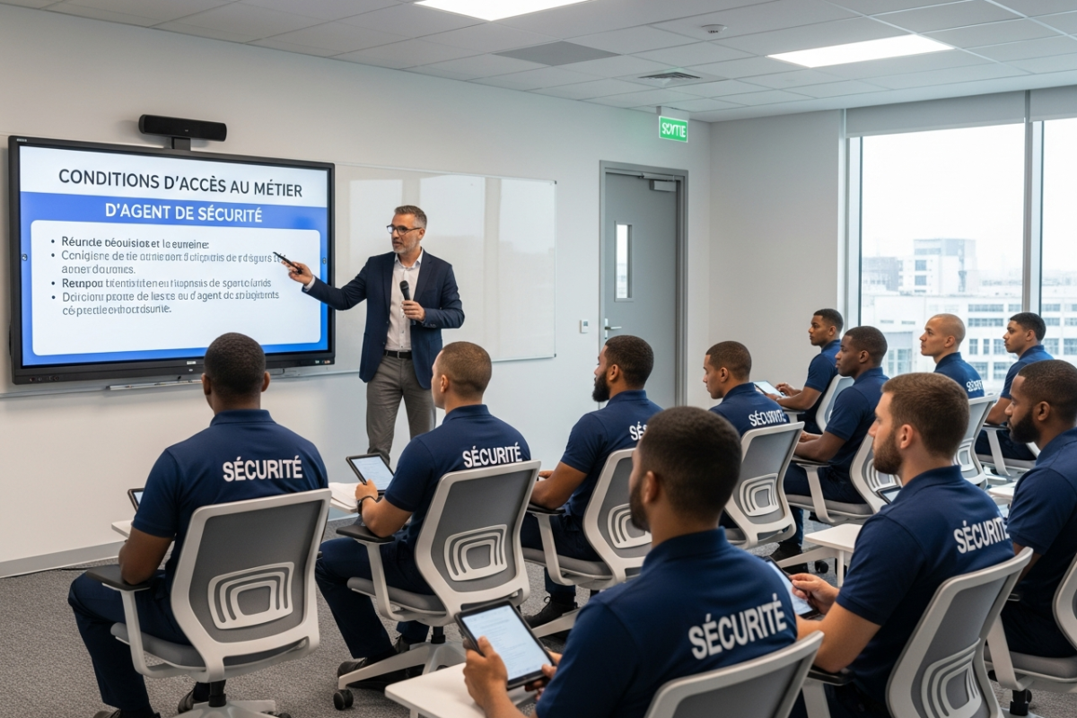 Formation en salle moderne avec un formateur