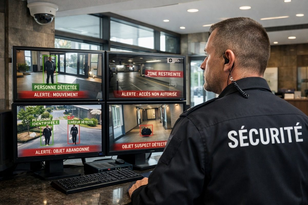 Gardiennage moderne avec vidéosurveillance