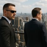 Agent de protection rapprochée surveillant un VIP