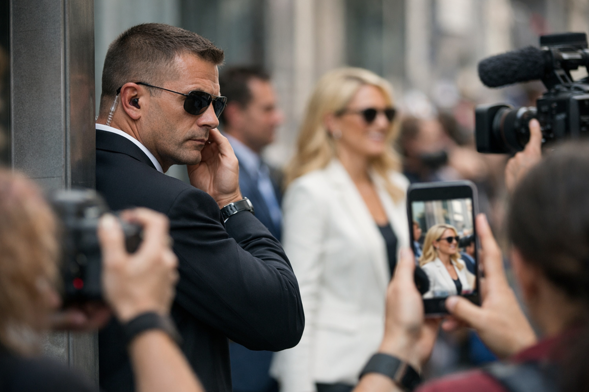 Protection rapprochée surveillant les nouveaux risques numériques