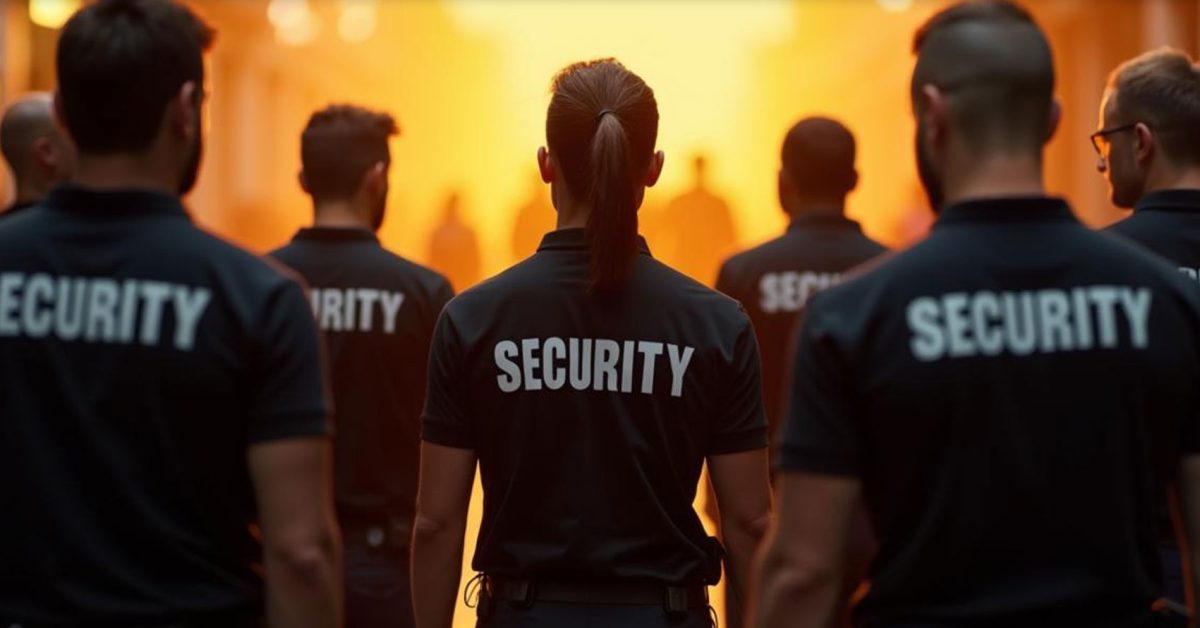 Des agents de sécurité au travail