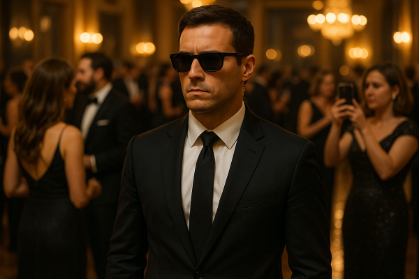 Agent de protection rapprochée maitrisant l’art de la discrétion